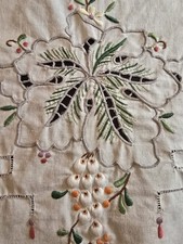 Set 7 tovaglie in pizzo bianco fatte a mano copritavolo vintage all'uncinetto arredo casa