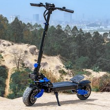 Adults 5000W Electric Scooter 50MPH 55Mi Range 10.5" Off-Road  Steering Damper