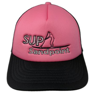 SUP Sandpoint Snapback Trucker Hat Multi One Size Adjustable Mesh Back District