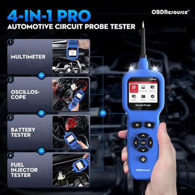 4in1 Auto Circuit Probe Fuel Injector Tester Oscilloscope Automotive Multimeter