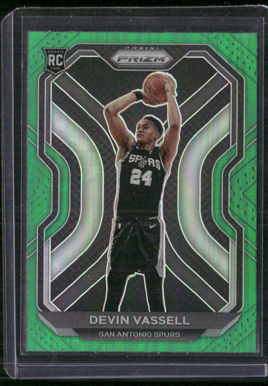 2020-21 Panini Prizm #252 Devin Vassell Green Ice Prizms