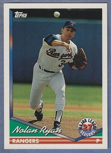 1994 Topps Baseball #34 Nolan Ryan Card Rangers HOF