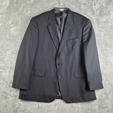 Croft  Barrow Blazer Jacket 46R Black 2 Button Sport Coat Business Workwear