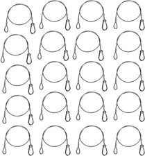 20 Pack Safety Security Cable, 25.5" Stainless Steel Wire Ropes for DJ Stage ...