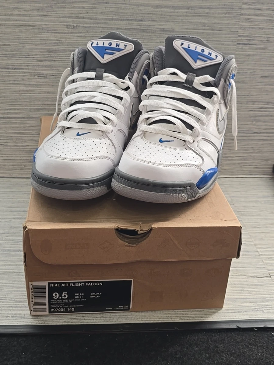 NIKE Air  Flight Men 2010  Silver Blue  397204 -011   Basketball Shoes Size 10.5 Nike Air Flight 397204-090 Gray white Trim Basketball Sports  main image 2
