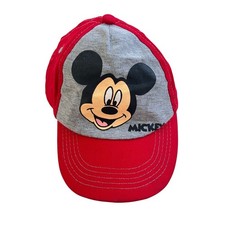 Disney Kids Red  Gray Mickey Mouse Ball Cap