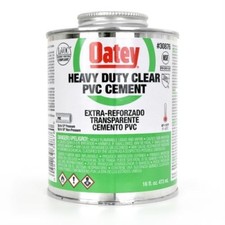 16 oz Heavy-Duty PVC Cement w/ Dauber, Clear