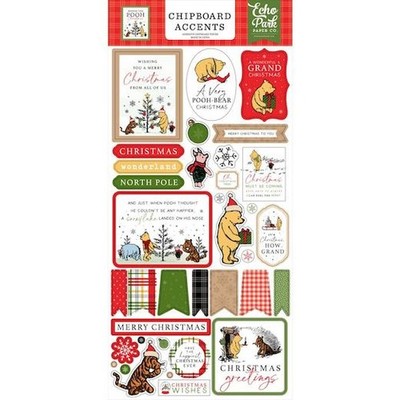 Echo Park Winnie Puuh Weihnachten 6''x13'' Spanplatte Akzente 36 Stck.