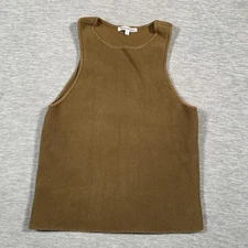 Reformation Tank Top Womens Small Olive Green Ribbed Knit Sleeveless Shirt