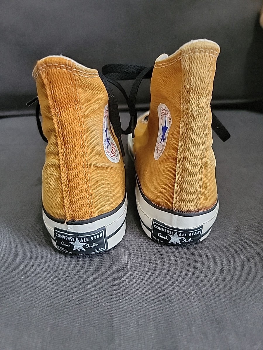 RARE! Mustard Yellow VTG 60s 70s Converse USA Chuck Taylor All