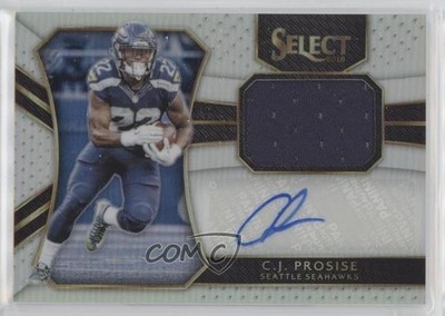 2016 Panini Select Rookie Auto Materials /75 CJ Prosise #RM-CJ Auto 5c9