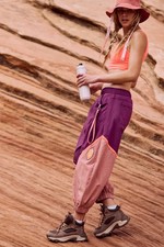  98 FREE PEOPLE FP MOVEMENT WOMEN'S FREE THROW PANTS MAUVE PINK SIZE M