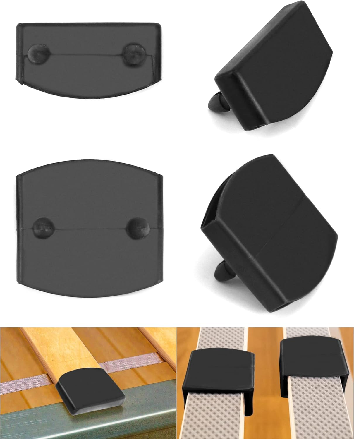 ® 36 Pcs Plastic Bed Slat Caps, Side and Center Bed Slats Holders Replacement fo