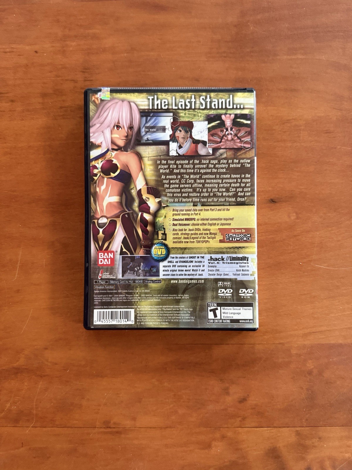 .hack Quarantine Part 4 (PlayStation 2, PS2) MINT Case & Manual Only w/ Reg Card