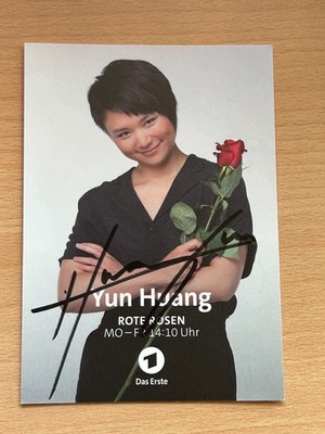 Yun Huang - Rote Rosen - Autogrammkarte original signiert - #42801