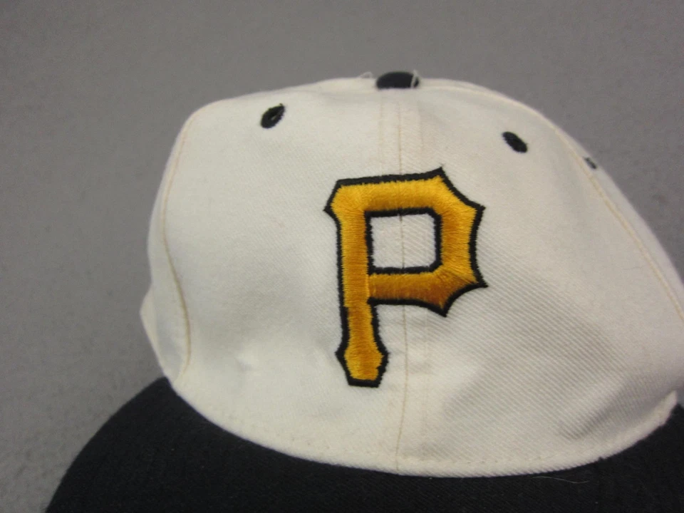 Vintage Pittsburgh Pirates Mens Hat Cap 7.5 White New Era MLB Wool Made in USA - Image 4 of 4