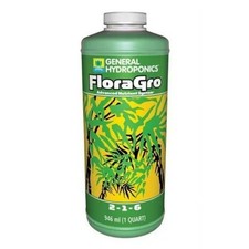General Hydroponics FloraGro 2-1-6 Fertilizer Promotes Growth 32oz. 946ml 