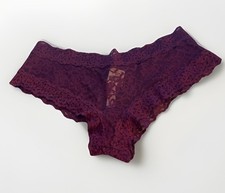 PINK by Victoria s Secret Extra Low Rise Cheekster Maroon Burgundy Medium