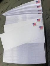500 Pre-Stamped #10 EasyClose Envelopes w/ Forever Stamps FREE SHIP USPSPriority
