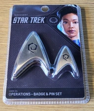 Star Trek Starfleet Discovery SNW Operations Division Badge Magnet & Pin