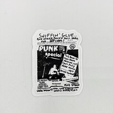 Black White Punk Rock Vinyl Water Bottle Laptop Sticker Stocking Stuffer