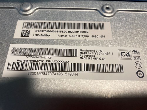 HP ALL-IN-ONE - 24-DD0010 M238HVN01.1 23.8" 19201080 LCDScreen display PNL 30PIN - Picture 6 of 6