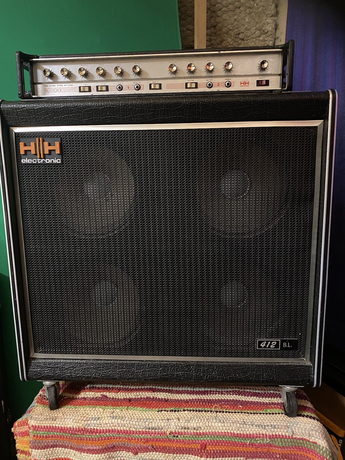 HH IC100 Vintage Guitar Head And Cab Half Stack All Original Awesome eBay