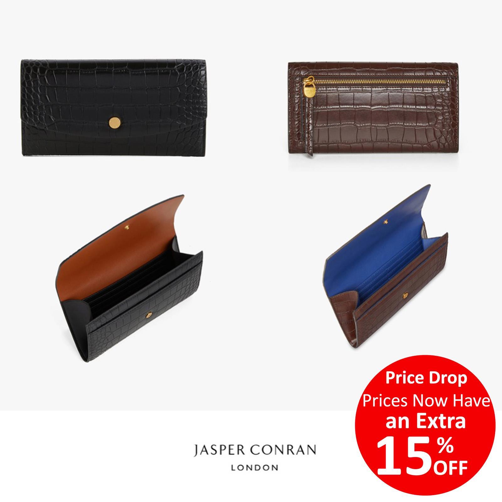 Jasper Conran Purse Womens Amber Small Zip Around Croc Wallet Blue