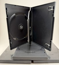 Standard Black 2-Disc Swing Arm DVD 14mm Case Premium Movie Storage Shell