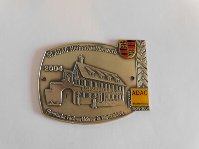 2004 Vintage PORSCHE German ADAC Tour Club Meeting Car Grill Sign Badge Emblem