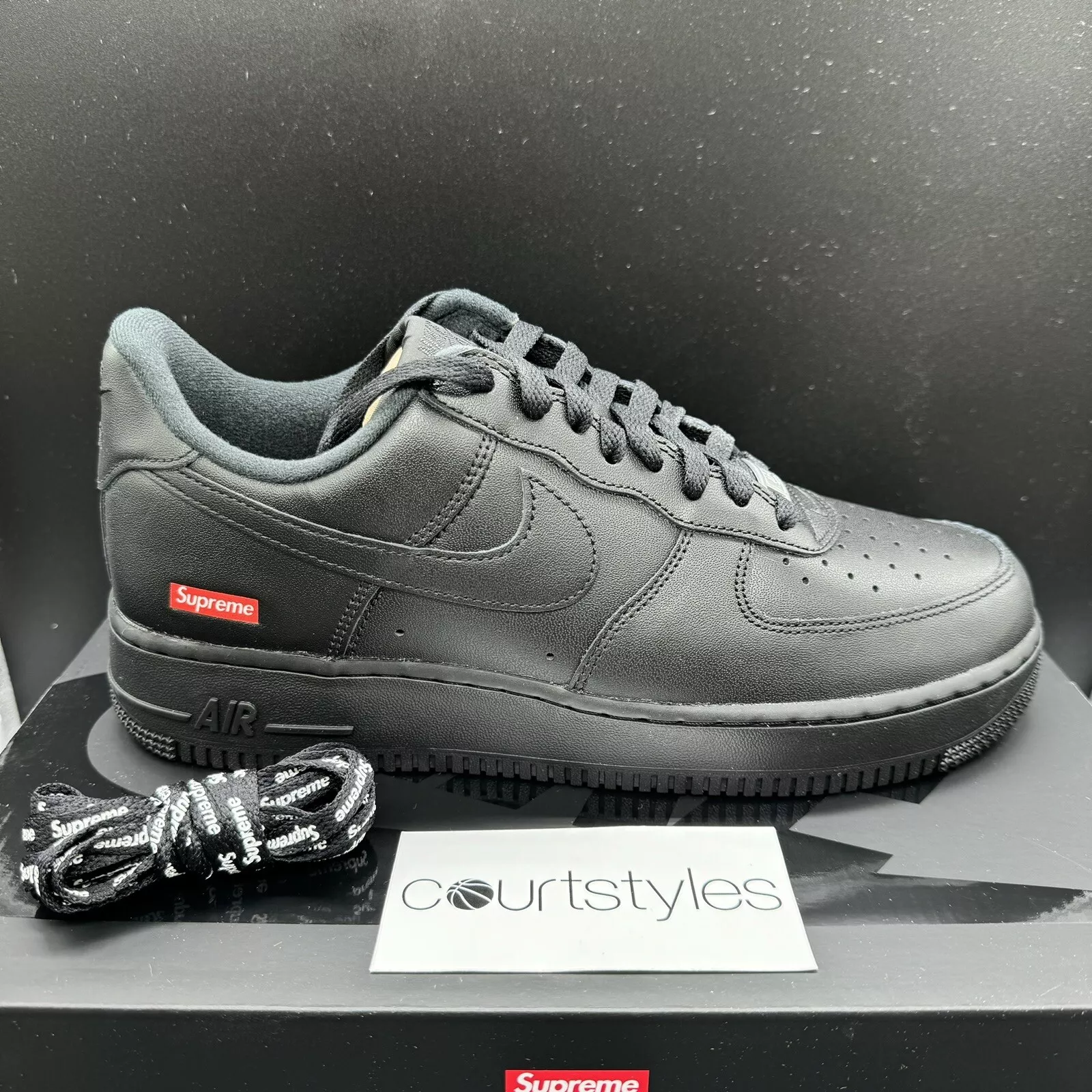 Nike Air Force 1 Low SP Supreme noir CU9225 001 livraison rapide neuve