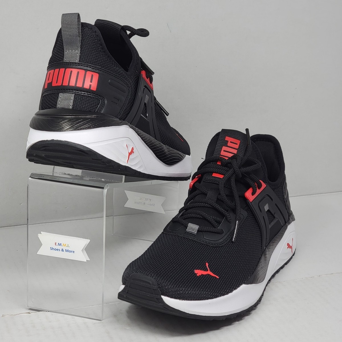 Puma Pacer 23 Mens Size 10.5 Black Red Running Sneakers Shoes 392319-02 New Puma Running Footwear Pacer + Trail Black Red 397669 02  main image 4