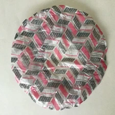 Plastic Waterproof Reusable Shower Caps With Elastic Band Clear / Pink / black. 