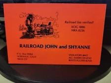 CB radio QSL postcard KOG-4886 train 1970s Norwalk California