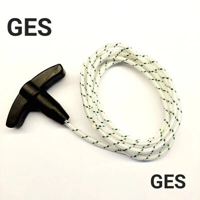 GES LAWNMOWER STARTER HANDLE & PULL CORD Petrol Mower Engine Starting Rope/Line NEW