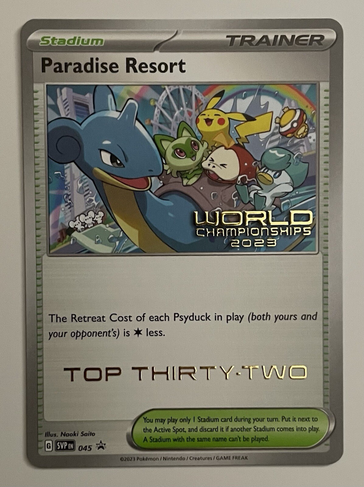 Pokemon Paradise Resort Top 32 Promo SVP45 World Championships 2023 Japan NM