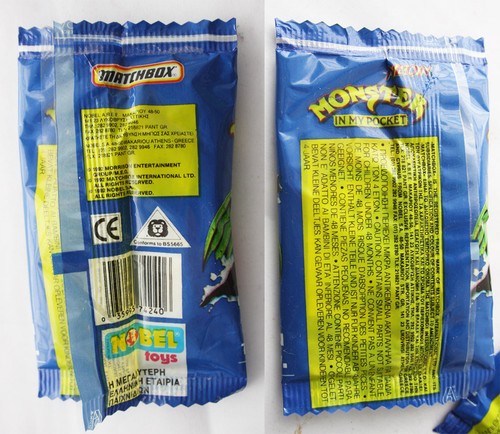 1X RARE VINTAGE 1992 MONSTER IN MY POCKET NEON SERIES 1 MIMP GREEK SEALED PACK ! - Picture 5 of 6