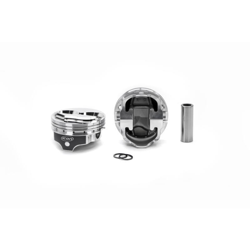 Icon Piston Engine Piston Set IC739.040; Solid Dome 6.8cc Dome for Ford