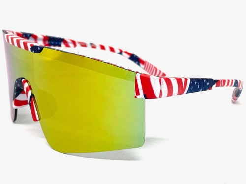 Kids Boys Girls Sports Baseball Cycling Retro Wrap Shield SUN GLASSES Ages 6-12 - Picture 4 of 6