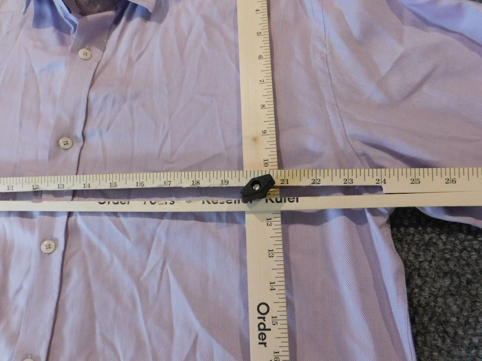 English Laundry Mens shirt 17 purple fitted button up casual - Image 4 of 4