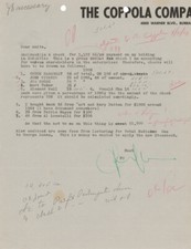 Francis Ford Coppola - Letter Signed - On His Directorial Debut & George Lucas