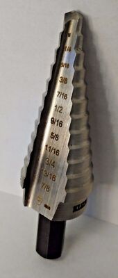 Klein Tools 59014 #14 3/16'' to 7/8'' High Speed Steel Step Drill Bit USA