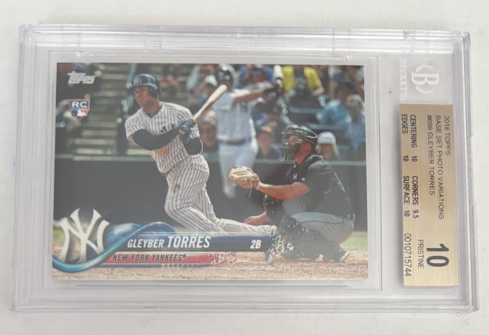 Baseball Card Gleyber Torres 2018 Topps Rookie Card PSA 10 Gem