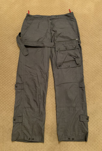 Prada Sport Nylon Bondage Strap Belted Cargo Pants Archive Vintage Grey 42 - Picture 1 of 13