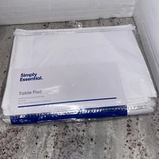 Simply Essential Deluxe Heavy Duty Protector Table pad 52 in x 108 in White