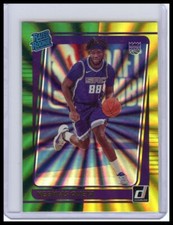 2021-22 Donruss #206 Neemias Queta Holo Green and Yellow Laser Rated Rookie