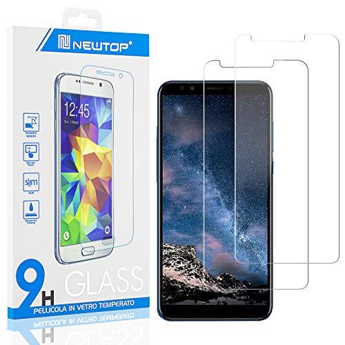N NEWTOP [2 Pezzi] Pellicola GLASS FILM Compatibile per LG K10 2018 - K11 (s7A)