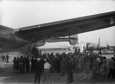 Holland to Michigan flight by KLM, August 11 KLM, flights Old Photo