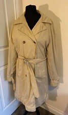 Jil Sander Women's Beige Double Breasted Trench Style Jacket Size 14