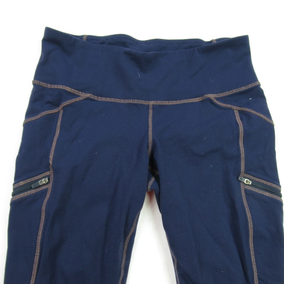 Athleta Leggings Womens Small Blue Yoga Workout Waist 24" Inseam 18" Lightweight - Image 2 of 4